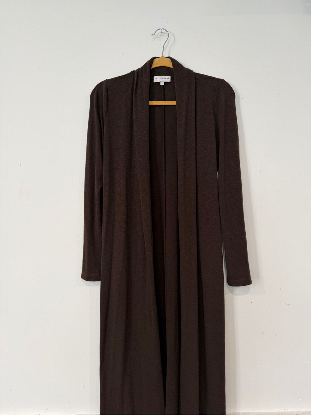 Michael Stars Long Open-Front Cardigan — Java - Picture 2 of 12